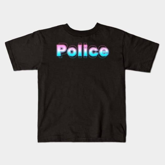 Police Kids T-Shirt by Sanzida Design